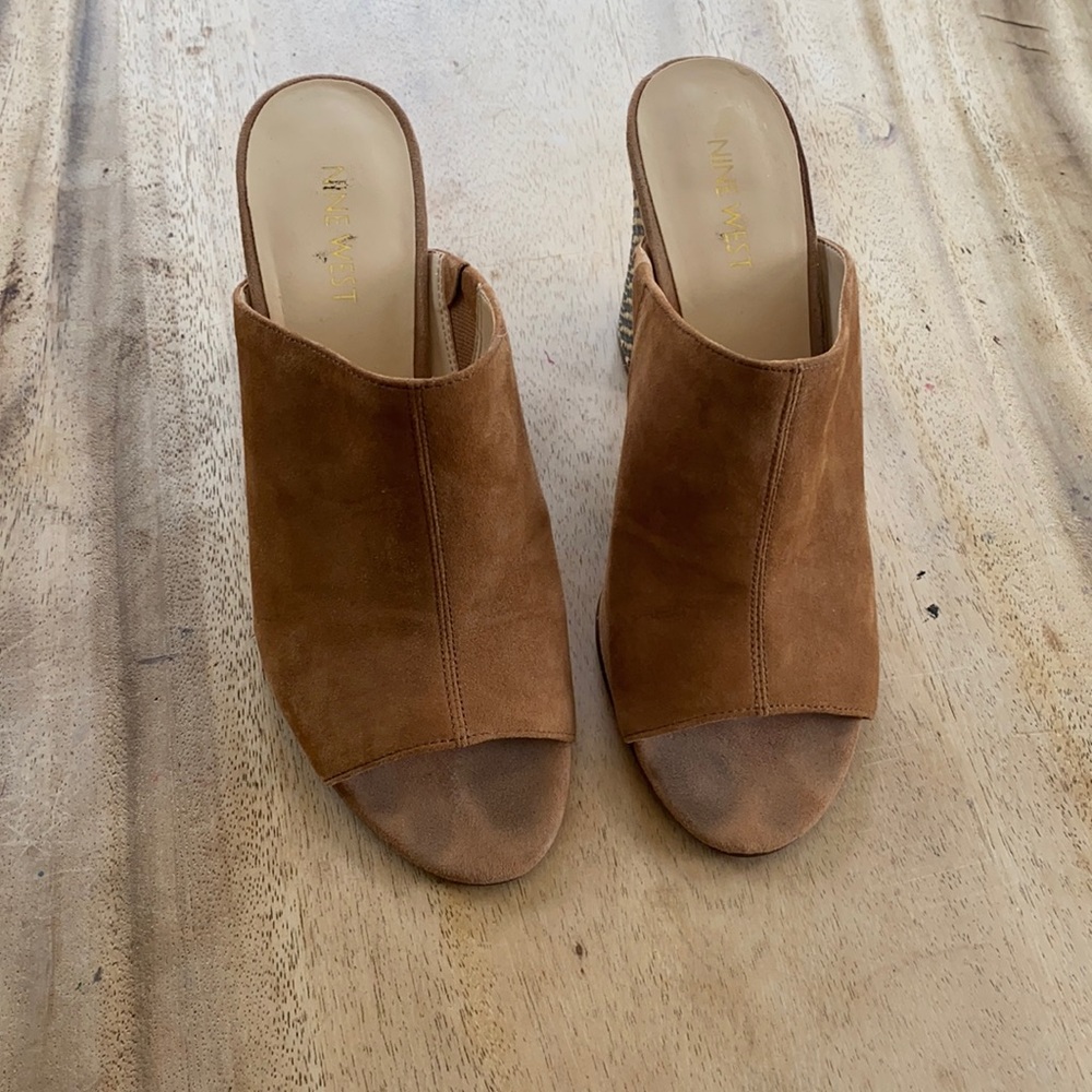 Suede Nine West Mules